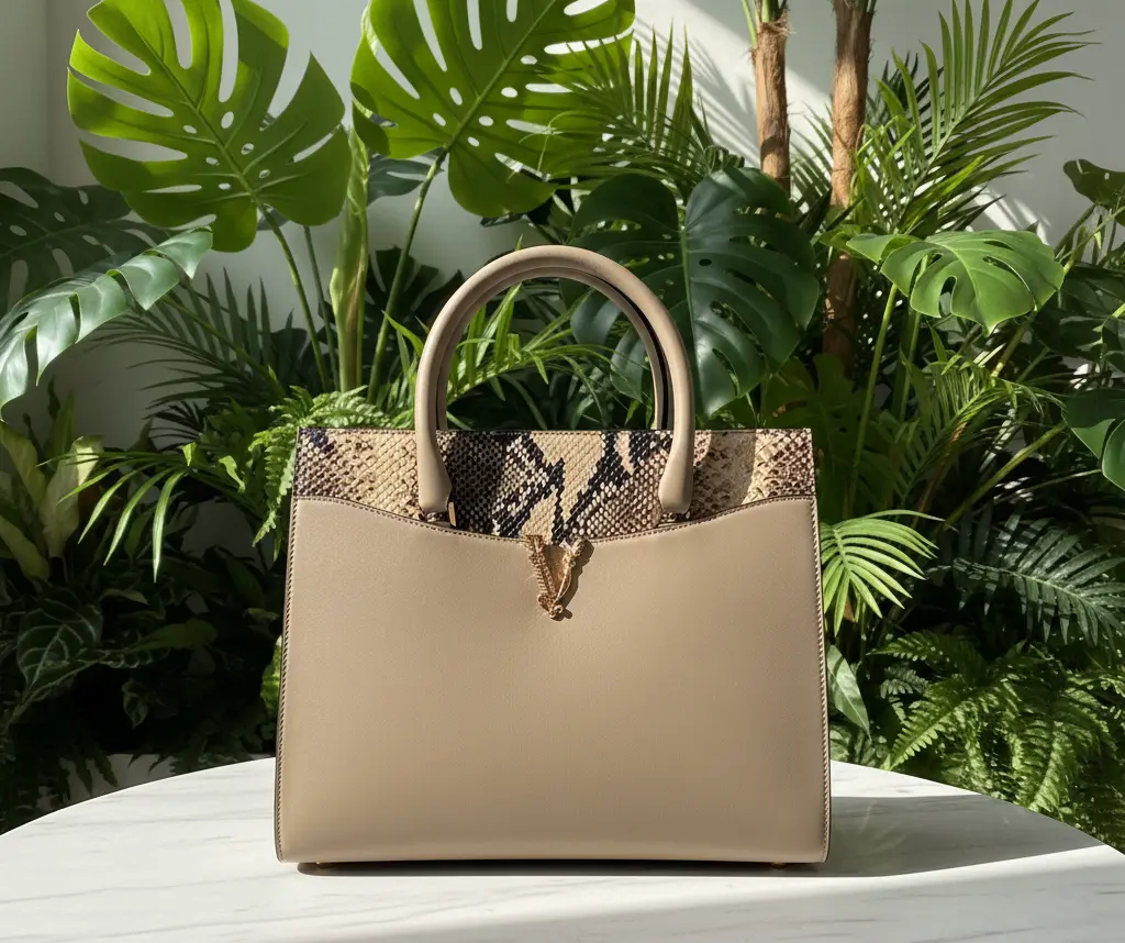 Pre-owned VERSACE Leather Tote Bags Virtus Tote NEW