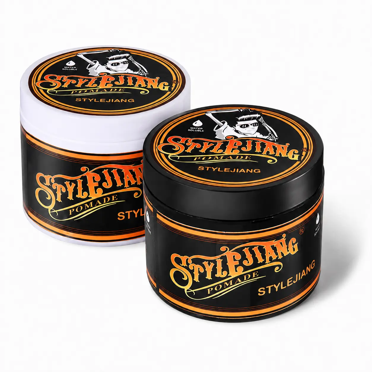 STYLEJIANG Strong Hold Pomade for Men, 4 oz, Water-Based Hair Styling Pomade, Medium Shine, Flake-Free, Easy to Wash Out, Fresh Scent