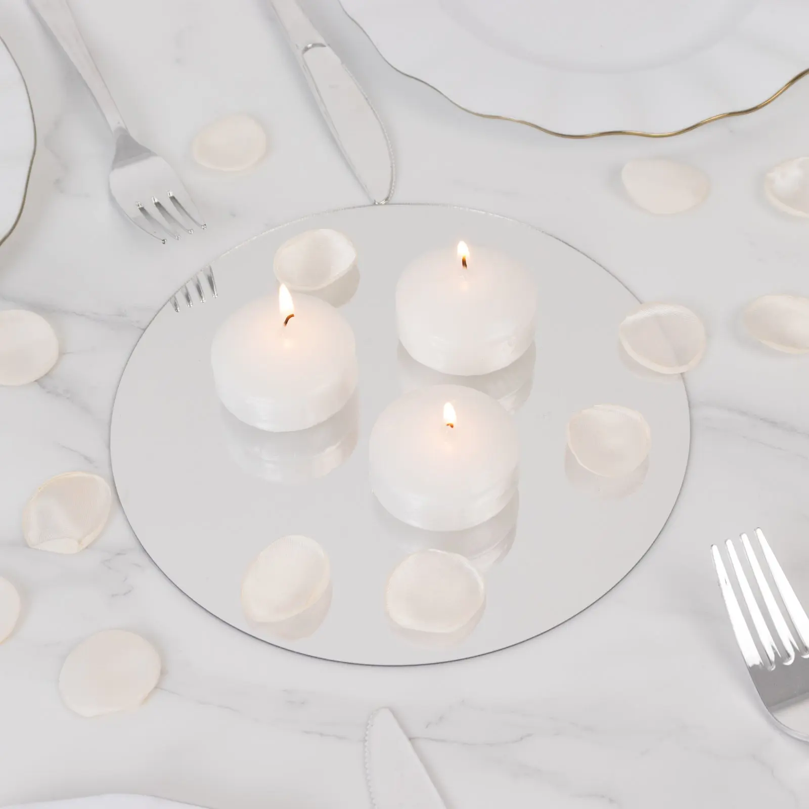 12 Pack 2" White Floating Candles – Unscented Dripless Long-Lasting Disc Wax Candles for Weddings & Table Décor