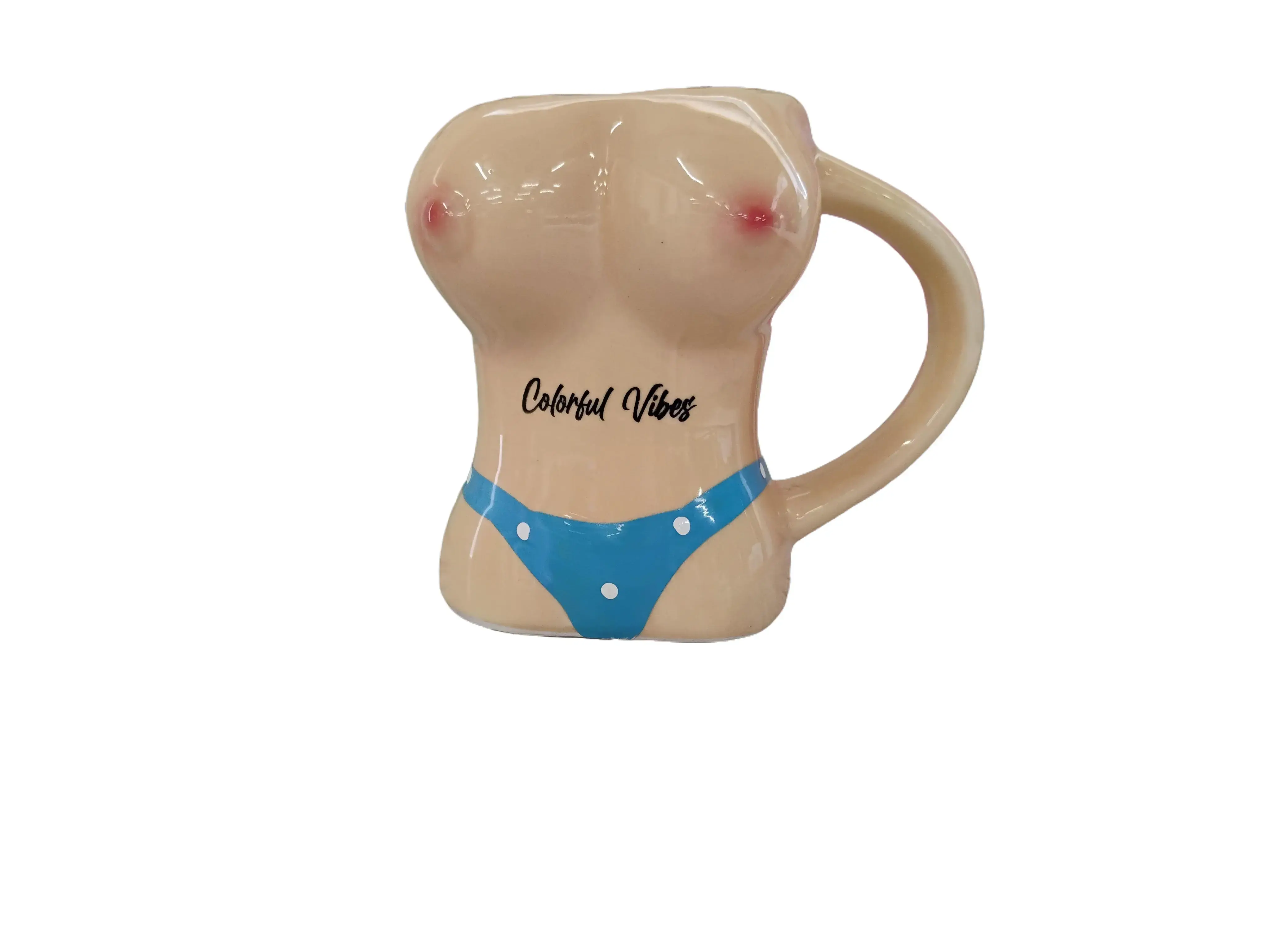 No Top Bikini Ceramic Cup, Reusable Drinkware Dinnerware Mug for Daily Drink Use