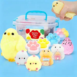 20Pcs Squishy Toys Pack-Easter  Squishy Sensory Fidgets Toys Party Favors for Kids 4-8 8-12 -Kawaii Squishies Squeeze Toys for Girls-4 5 6 7 8 9 10 11 12 Year Old Girl Birthday Gifts