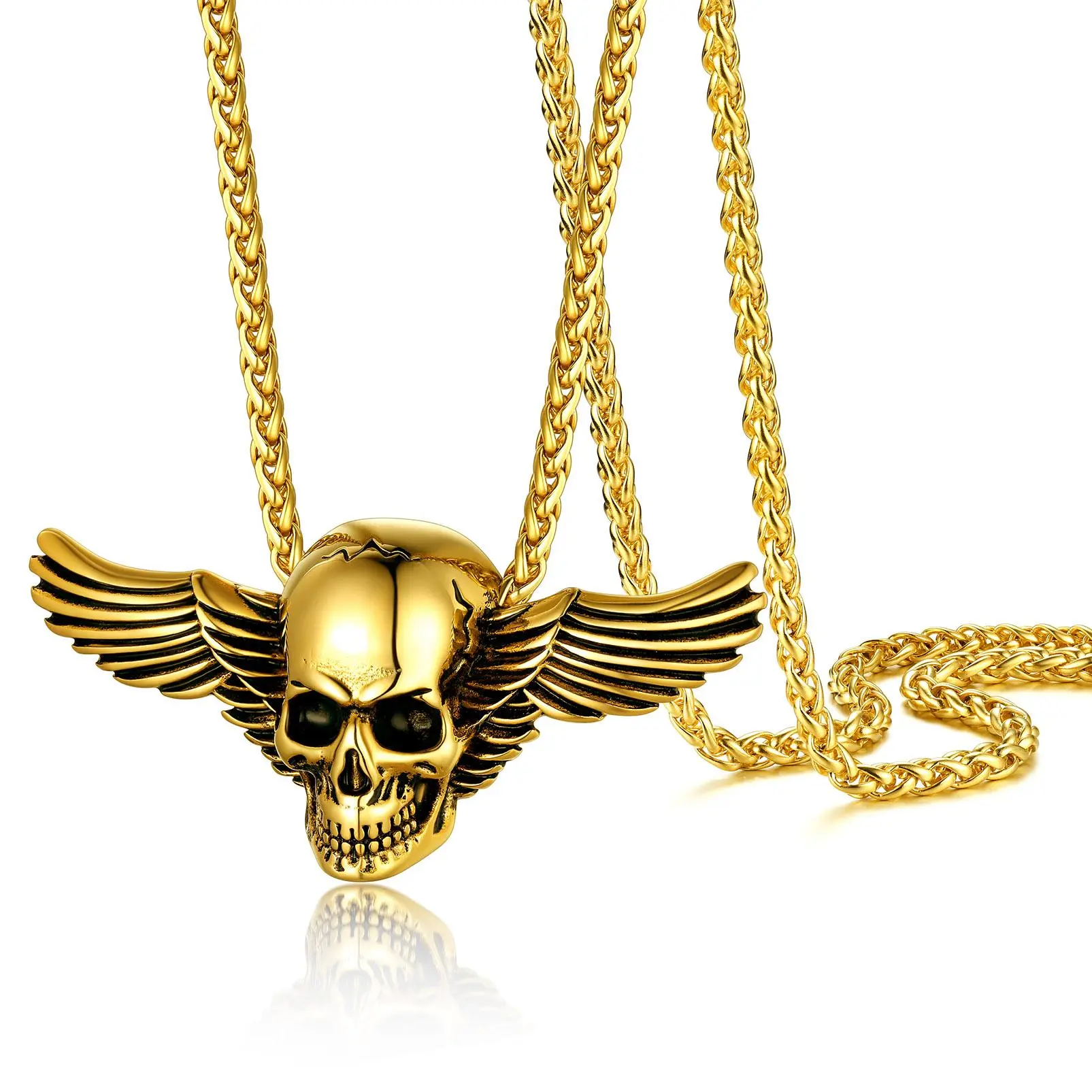Wings Skull-Golden