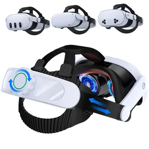 Head Strap for Meta Quest 3S/Quest 3/Quest 2, Adjustable Elite Strap Replacement for Quest 3, VR Helmet Support, Comfort, Pressure Reduction, Game Time Extension