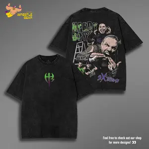 Retro Hardy Boyz Washed T-Shirt Wrestling Shirt WWE Fans WWE Tee Menswear Cotton Crewneck Premium American Made Acid Washed 100% Cotton