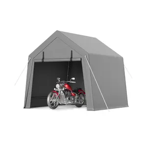 Heavy Duty Outdoor Carport & Portable Garage - Waterproof & UV-Resistant Storage Tent - Roll-Up Zipper Door - Ideal for Cars, Motorcycles, Bikes, Garden Tools, Firewood, Equipment - 10x15FT