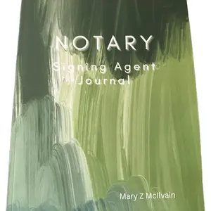 Notary Signing Agent Journal Green High-Quality Soft Cover for Notaries Track Transactions Durable and Reliable