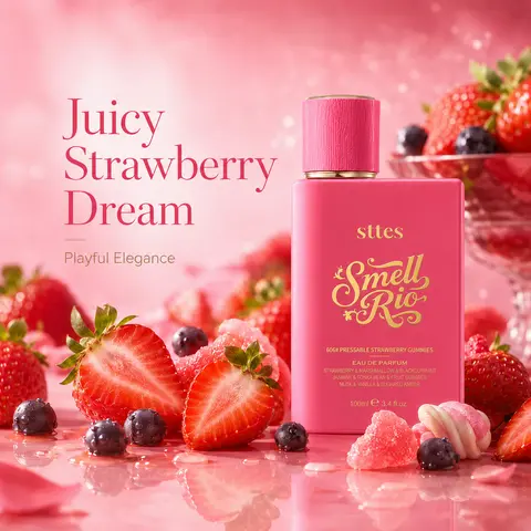 Sttes Smell Rio Perfume 606# (Pressable StrawberryGummies) Hair Perfume for Women - Long-LastingStrawberry, Candy, Vanilla & Marshmallow GourmandFragrance Eau de Parfum 100ml (3.4 fl oz)