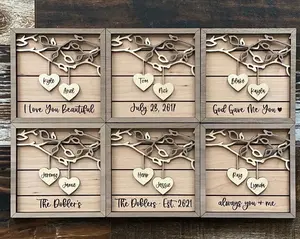 Personalized Wooden Sign  Couple's Names | Wedding Gift | Anniversary Gift