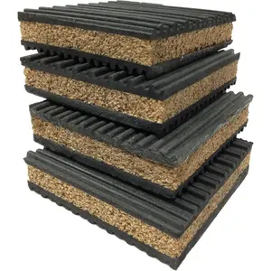 4 Pack of Anti Vibration Pads 4" x 4" x 7/8" Rubber/Cork Vibration isolation pads