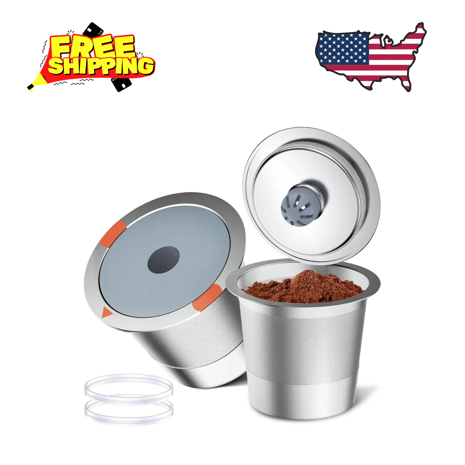 Reusable K Cups and Coffee Pods,Universal stainless steel k Cups