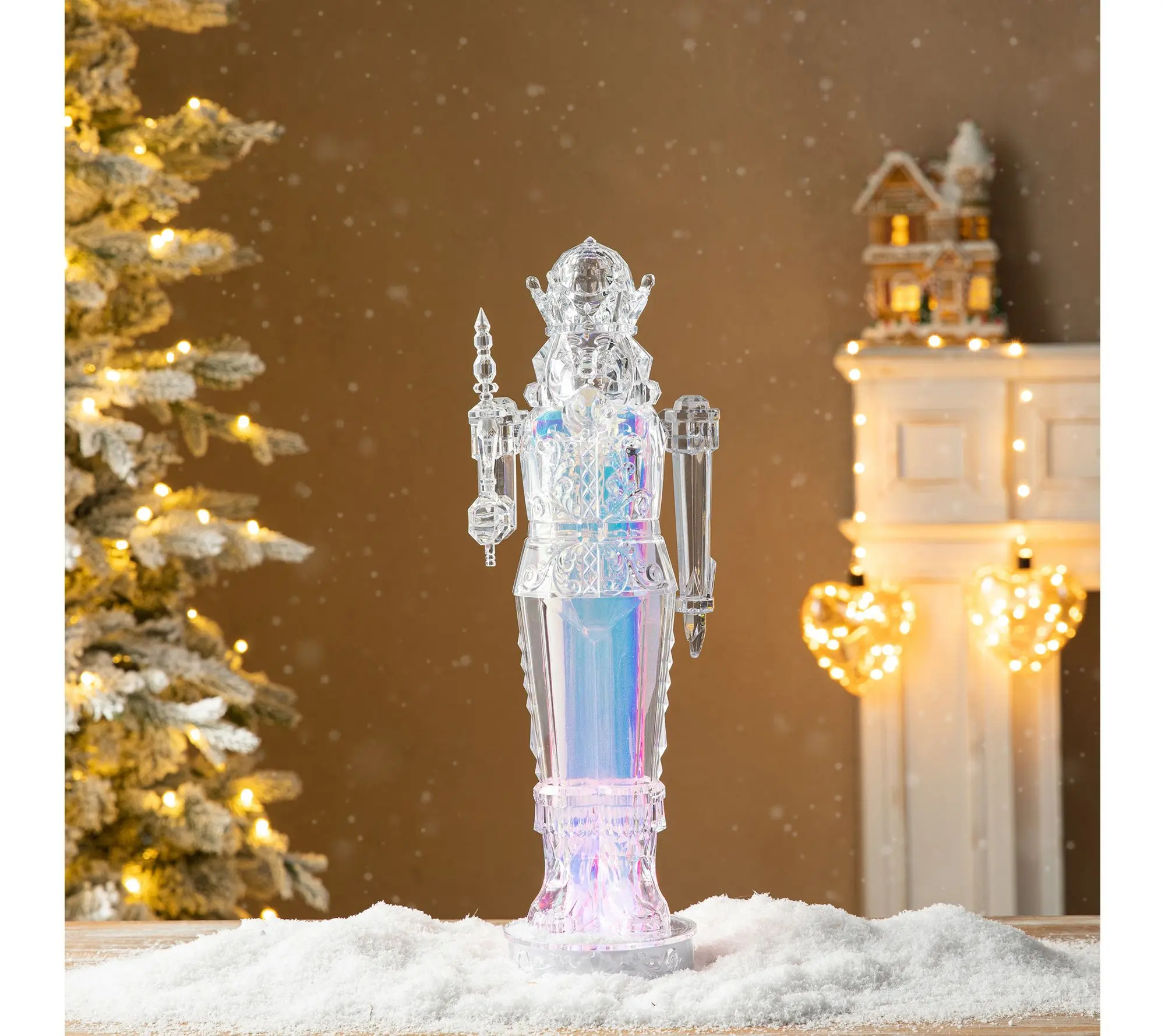 Glitzhome 18"H LED Lighted Tab letop Nutcracke r Figurine Glitzhome 18"H LED Lighted Tab letop Nutcracke r Figurine