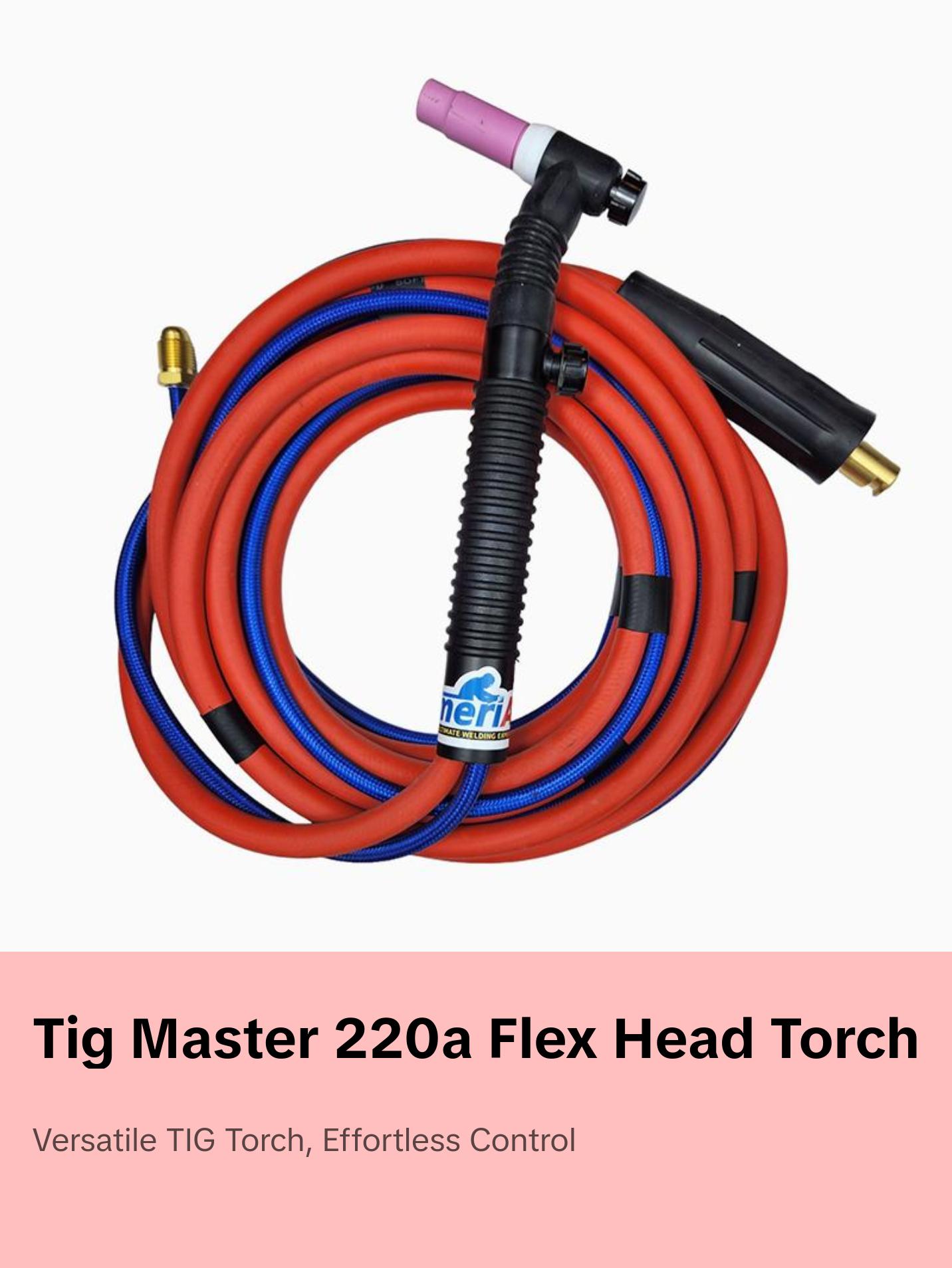 TIG Master 220 Amp air cooled with flex Head Tig Torch