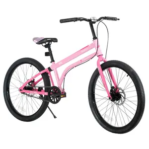 24 Inch Kids Bike for Girls & Boys Ages 10+, Single Speed Teen Bike with Dual Disc Brakes , Lightweight Steel Frame, Multiple Colors