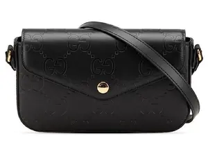 Pre-owned GUCCI Leather Crossbody Bags New GG Super Mini Crossbody
