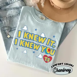 Vintage I Knew It I Knew You Shirt, TS and Toy Story 5 Friendship Shirt, Woody Buzz Lightyear Tee, Toy Story Family Matching Tee