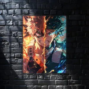 Bakugo Katsuki x Midoriya Izuku My hero academia Anime Wall Art Poster, Modern Wall Art, Anime Gifts, Wall Decor