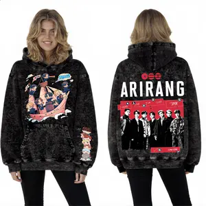 Acid Wash Hoodie World Tour 2026 Concert, Army Fan Gift, Bangtan Arirang Comeback, Kpop Fan Gift Tee, Cute Group, Fan Inspired