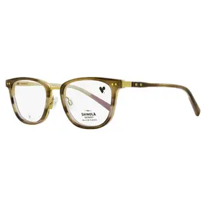 Shinola Memory Metal Eyeglasses SH27000 219 Blue Horn 52mm