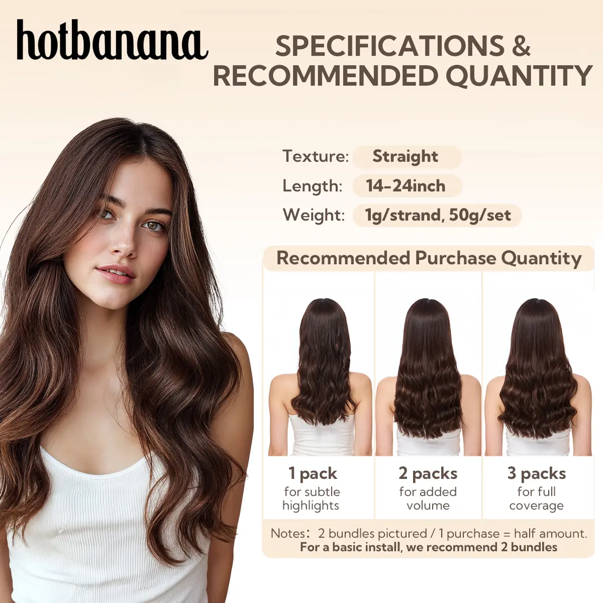 24 Inch Human Hair Microlink Extensions 50g Pack Long Micro Loop Hotbanana Human Hair Microlink & Micro Loop Extensions  main image 3