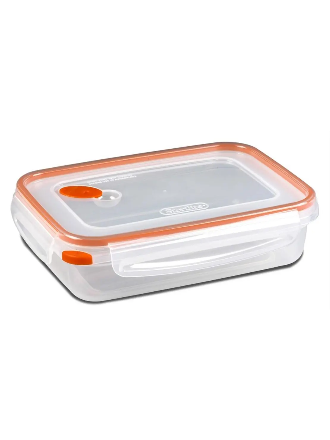 Kitchen Utensils Ultra-Seal Rectangle Shape Plastic Base Container with Lid, 5.8 Cups Capacity, Microwave Safe with Steam Vent
