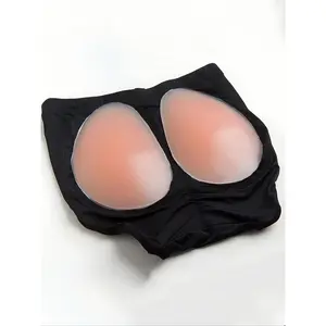 Women's Solid Color Knicker with Silicone Butt Pads Design, Lingerie Accessories for Women, Fake Butt Pads for Skiing