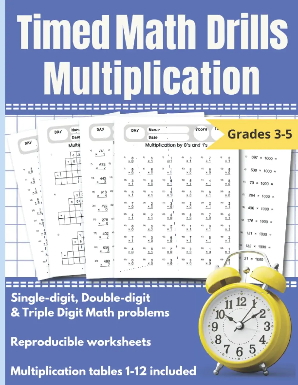 Timed Math Drills Multiplication: Timed Tests Multiplication | Mad minute math for math fluency | Multiplication Tables for kids