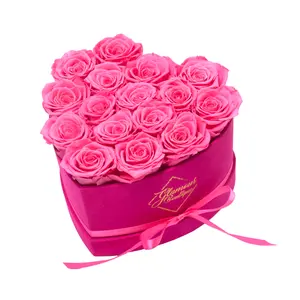 BarBe Heart Box | 16 Pink Roses Decor Decorative