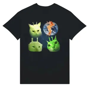 Three Glorps Funny Alien Cat Meme T-shirt