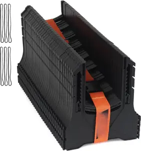 30FT RV Sewer Hose Support, Black Tank Hose Holder with Rubber Band and Carry strap, Easy to Adjust Height for Camper Travel