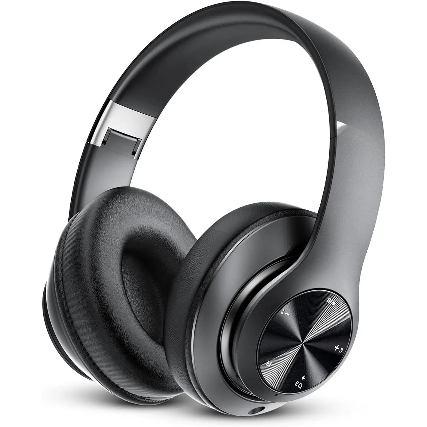 Z-KCS6 Bluetooth Headphones Over Ear, 60 Hours Playtime Foldable Headphones Wireless Bluetooth Hi-Fi Stereo Deep Bass with 6 EQ Modes, Adjustable Lightweight Headset with Microphone, FM, SD/TF for Adults