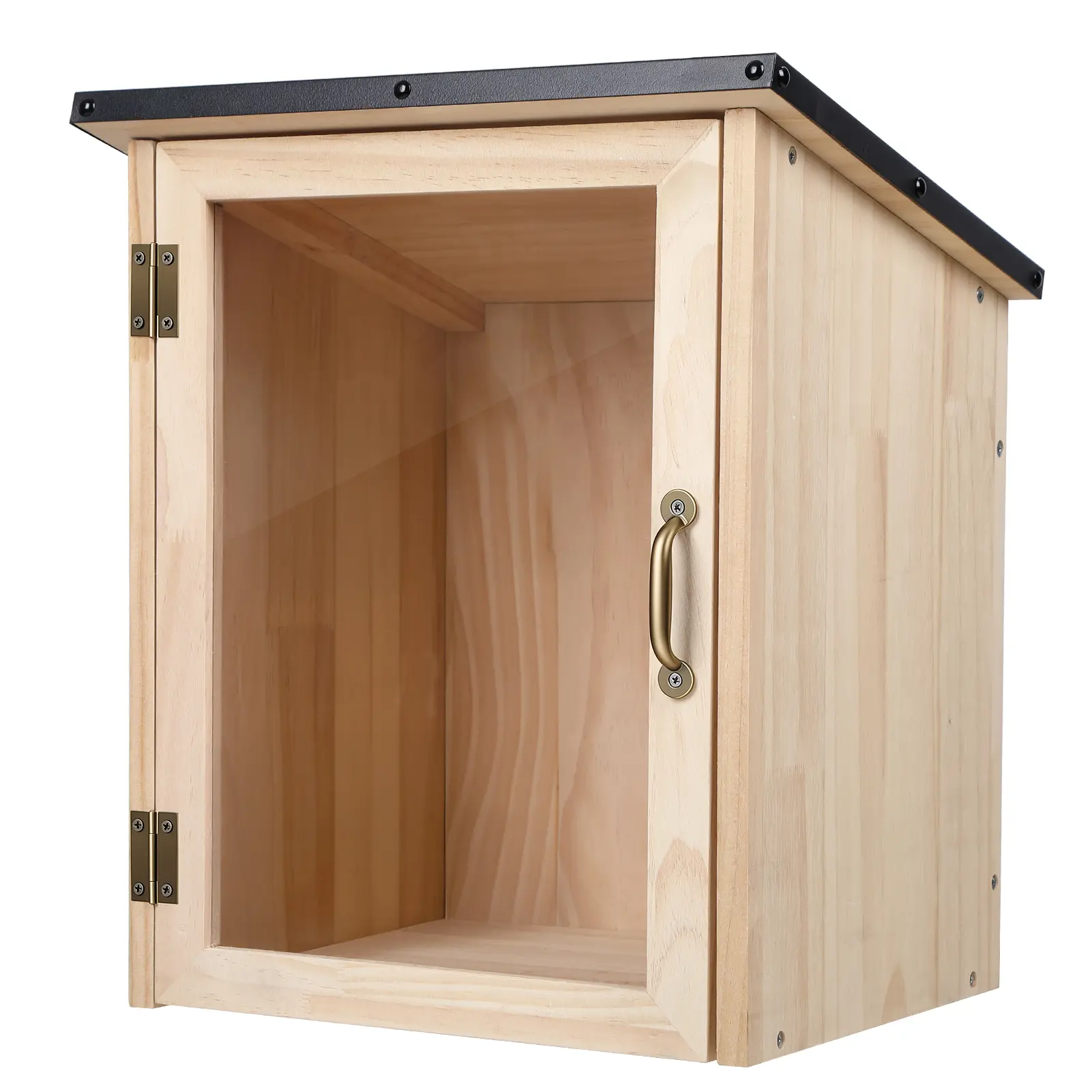Explorinox Outdoor Library Book Box - Weather-Resistant Wooden Bookcase with Clear Window for Neighborhoods & Schools - 15 B5 Book Capacity
