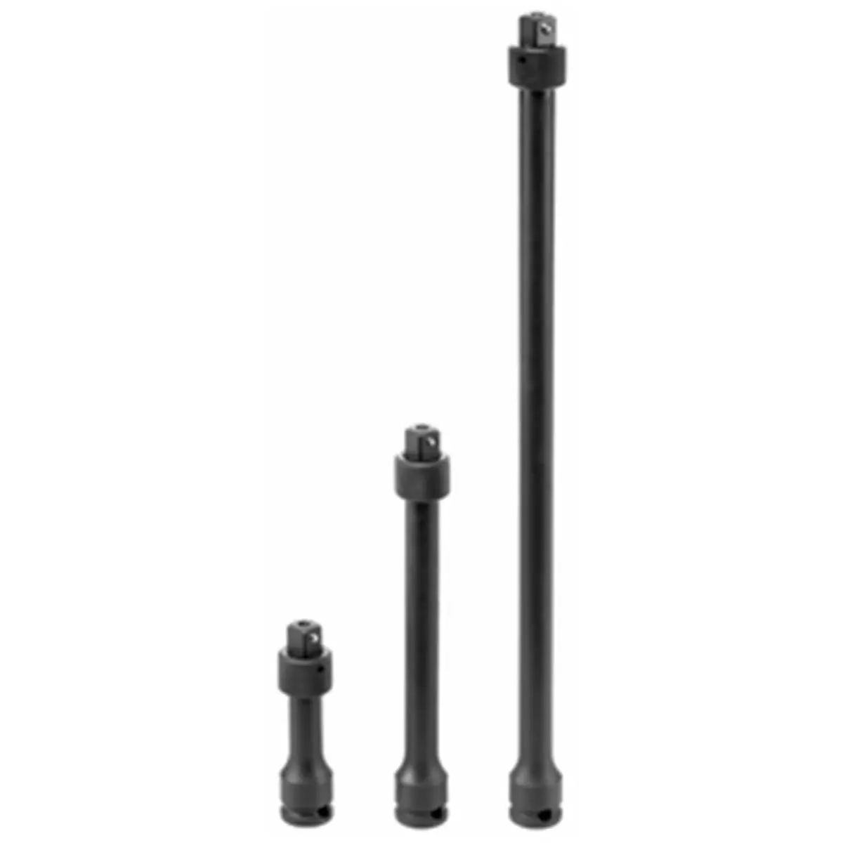 212 MAIN 3-Piece .38 In. Drive Heavy Duty Adjustable Impact Locking Extension Set, 22-1/2 to 24 in., 300 lb Capacity, Class 7/8, Quick Access, Fits Wheels & Heavy-Duty Vehicles, Ideal for Cycling Equipment, Set Of Three