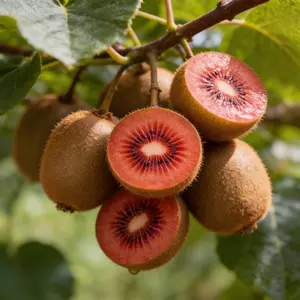200+Red Kiwi Seed - A traditional variety, non-genetically modified, cold-resistant fruit plant, with sweet-tasting red kiwi vines, easy to cultivate, suitable for outdoor planting in a home garden.