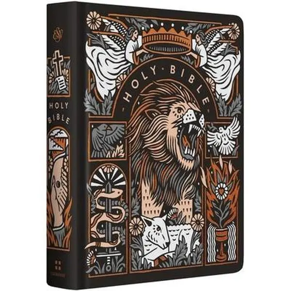 ESV Journaling Study Bible, Artist Series (Hardcover by Joshua Noom, The Lion and the Lamb) - Includes 12,000 Study Notes, 120 Bible Character Profiles, Observations, Topical Articles, Illustrations, 3.7 Lbs
