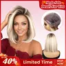 VSIGN Women's 13x6 HD Pre-Cut Lace Front Wig, 12in Ombre Ash Blonde Mixed Brown & Gray Purple Dark Root Short Bob, Scandi Low Dens. Glueless Frontal Wig, Premium Futura Heat-Resistant Fiber, Beginner-Friendly for Daily & Party Use