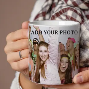 2026  1pc Personalized Ceramic Coffee Mug with Custom Photo & Text - Insulated, Reusable Multipurpose Cup for Valentine's, Mother's, Father'S Day, Fall & Winter Gifts, Coffee Bar Accessories, Hand Wash Only, Reusable Cup| Customizable Mug| Durable Ceram