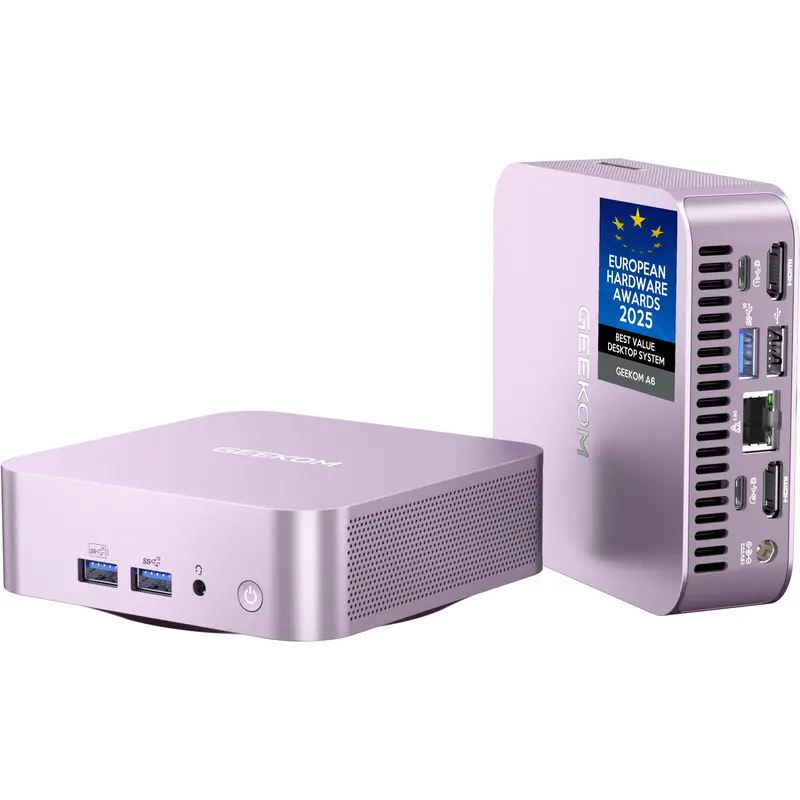 GEEKOM A5 2026 Edition Mini PC AMD Ryzen 5 7430U Cpu 16GB RAM