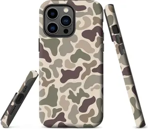 Case for iPhone 13 Pro Case, Retro camo Design, Dual Layer Soft TPU Hard PC Bumper Case Design, Case for iPhone 13 Pro