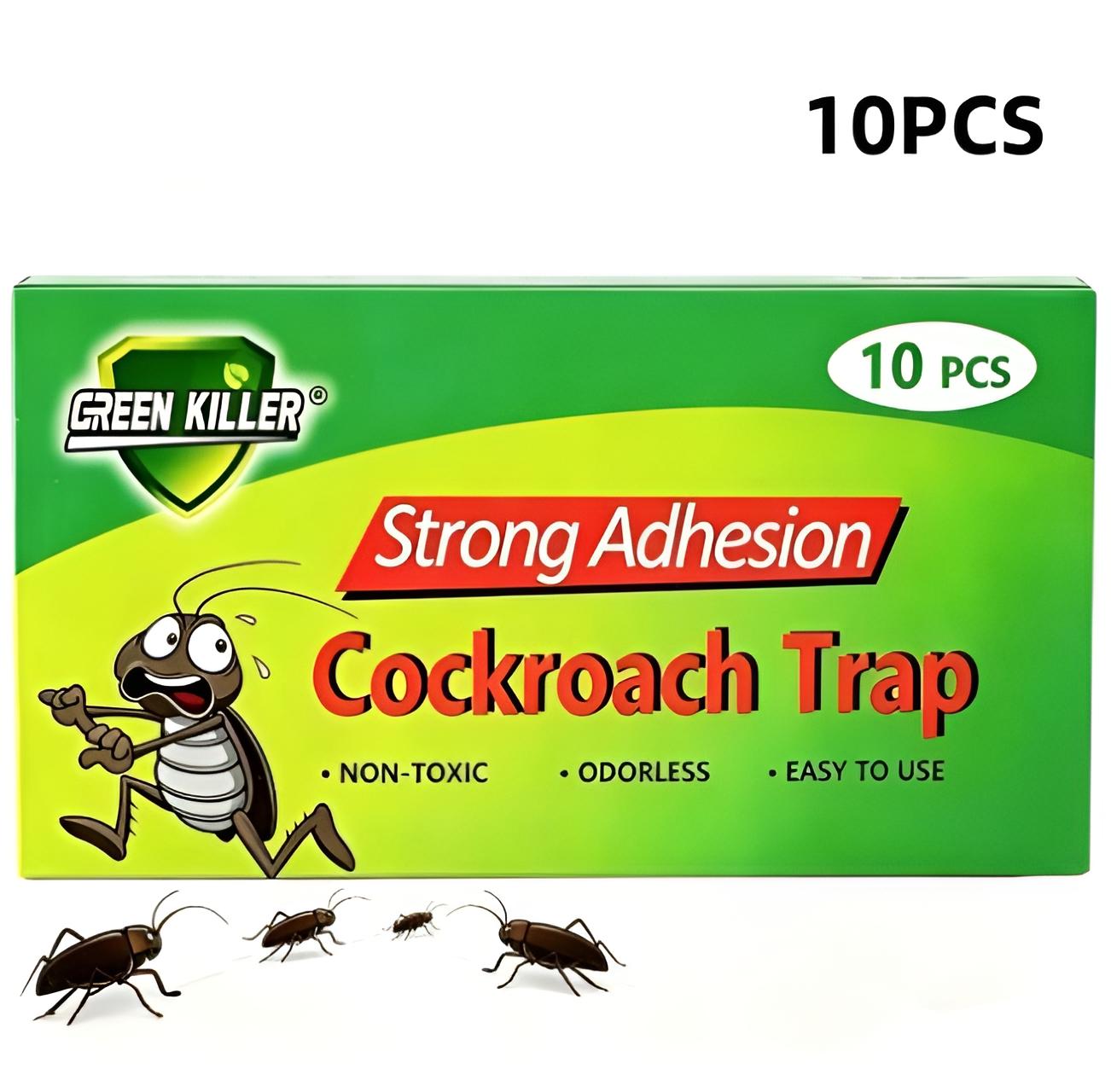 Super Sticky Roach Glue Traps with Natural Fish Meal Bait, Non-Toxic & Family Safe, No Chemicals or Mess, Easy to Use, Quickly Catches Roaches, Ants & Spiders, Long-Lasting Indoor Pest Control for Kitchen, Bathroom & Home