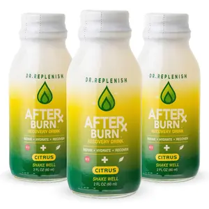 Dr. Replenish Citrus Post-Workout Shot with B-Complex, 2 fl oz Glass Bottles (3-Pack)