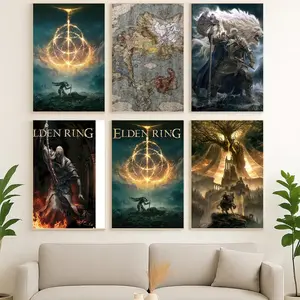 Elden Ring Poster - Lands Between Tarnished Collectible Gift Premium Decorations Video Game Wall Art Movie Posters for Gamers Ideal for Fans and Collectors