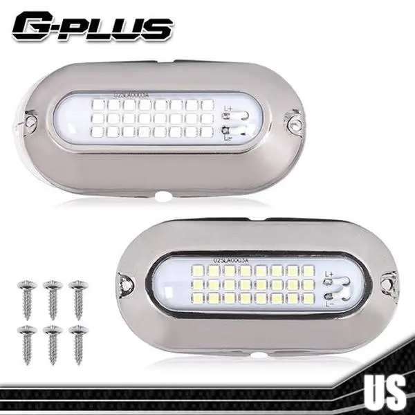2Pcs Led Pontoon Boat Docking Light Bright White Marine Boat Light 12V G-PLUS