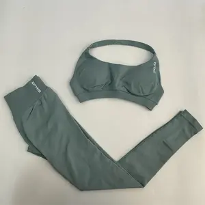 (High-end original single with original label)DFYNE Impact Legging & Bra Set – Seamless Sculpting Activewear for Women Yoga Bottoms Tight Sports