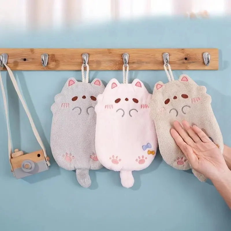 Animal Hand Towel Hanging Hangable Absorbent Thick Fleece Quick-Dry Body Face Towel, Durable Soft Comfortable Bathroom Essentials, Hand Towels for Bathroom, Perfect Gift Idea, Super Absorbent Towel, Absorbent Thickened Towels, Quick Drying Towel