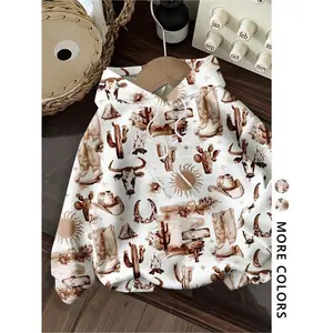 Women’s hooded sweatshirt, preppy style, simple design, youthful and fashionable, casual wear, cartoon elements, cute and stylish look GARMENTARY