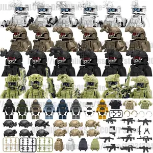 Military Special Forces MOC Building Block SWAT Ghost Commando Figures Police Soldiers Army Gun Weapons Children's Toy Gift B152 Model Kit