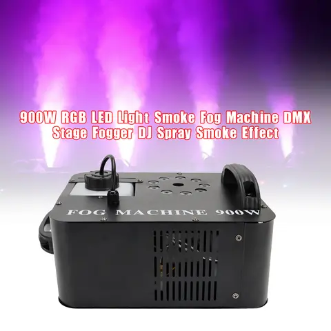 RGB Color Changing LED Stage Fogger, 400W/900W/1500W Power Options, Remote Control, Plastic Body, Smoke Effect, 3.5m Range, 0.75L/1.5L Tank Sizes, for Djs/Clubs & Adults, Indoor Home Party Color Changing Lighting Novelty Lighting