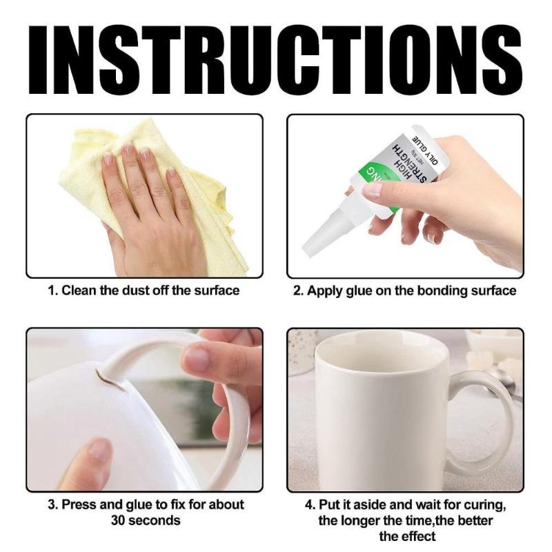 Multi-Purpose Adhesive, 4PCS Magic Super Glue for Shoes, Ceramics, Porcelain, Metals, Plastics and More, Instant Bond and High-Strength 4PCS Magic Glue Shoe Glue New Super Glue