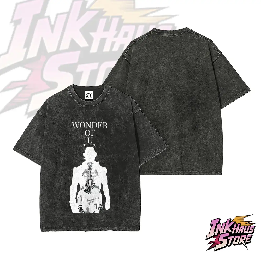 Part8 JoJolion Tooru & Wonder of U｜Calamity’s Shadow -- JOJOLION Short Sleeve Cotton Unisex Retro wash Tee