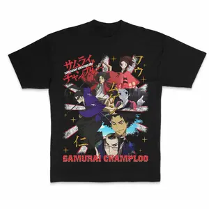 Samurai Champloo Anime T-Shirt, Mugen Jin Hip Hop Graphic Tee, Classic Anime Fan Shirt